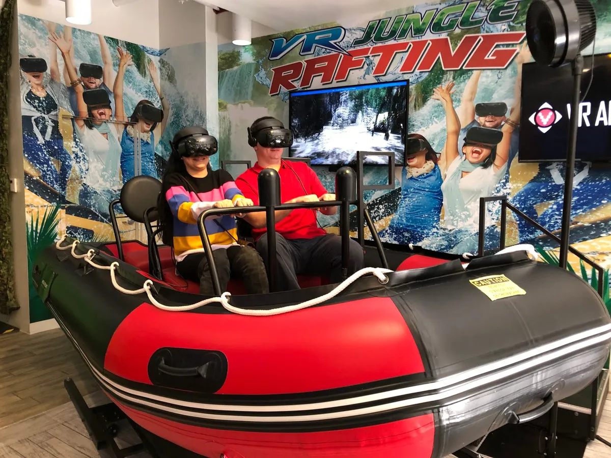 VR Adventures group enjoying a ride